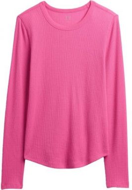 GAP V-LS OPP WAFFLE TEE Dámske tričko, ružová, veľkosť