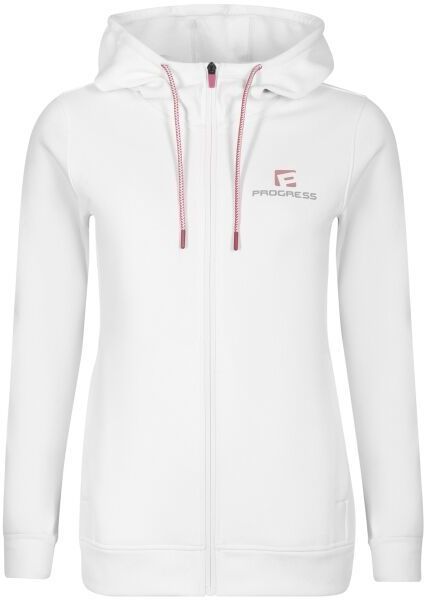 PROGRESS LIBERA Dámska športová mikina s kapucňou, biela, veľkosť