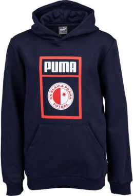 Puma SLAVIA PRAGUE GRAPHIC TEE JR Juniorská mikina, tmavo modrá, veľkosť