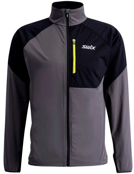 Swix FOCUS JACKET M Pánska športová bunda, tmavo sivá, veľkosť