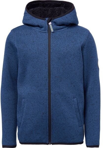 Lewro ZAN Chlapčenská flísová mikina svetrového vzhľadu, tmavo modrá, veľkosť 164-170