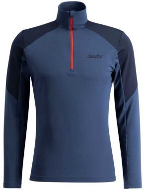 Swix INFINITY LIGHT HALF ZIP M Pánska funkčná mikina, modrá, veľkosť