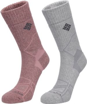 Columbia 2PP HIKE CREW Dámske ponožky, ružová, veľkosť