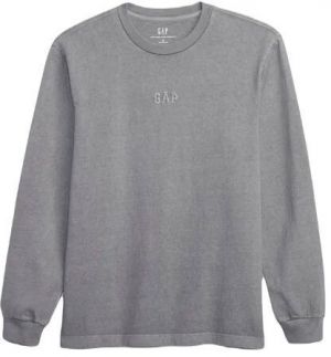 GAP LS LOGO Pánske tričko, sivá, veľkosť