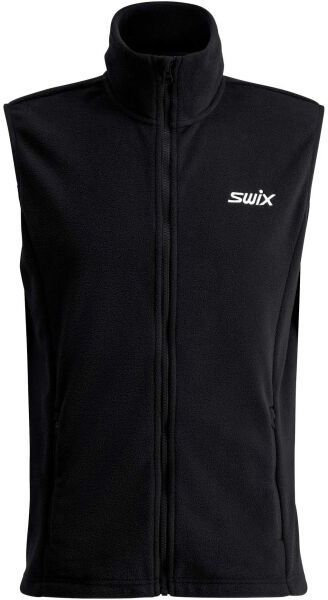 Swix TRACK FLEECE VEST M Pánska flísová vesta, čierna, veľkosť