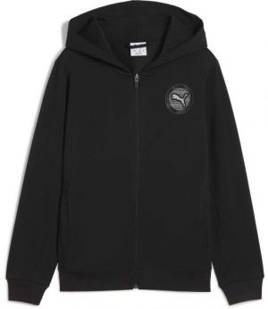 Puma ACTIVE SPORTS GRAPHIC FULL-ZIP HOODIE TR B Chlapčenská mikina, čierna, veľkosť