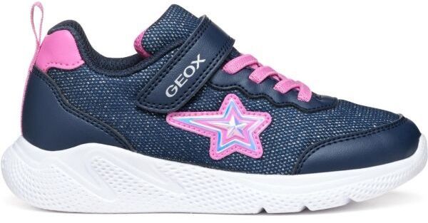 Geox J SPRINTYE G. A Dievčenská vychádzková obuv, tmavo modrá, veľkosť