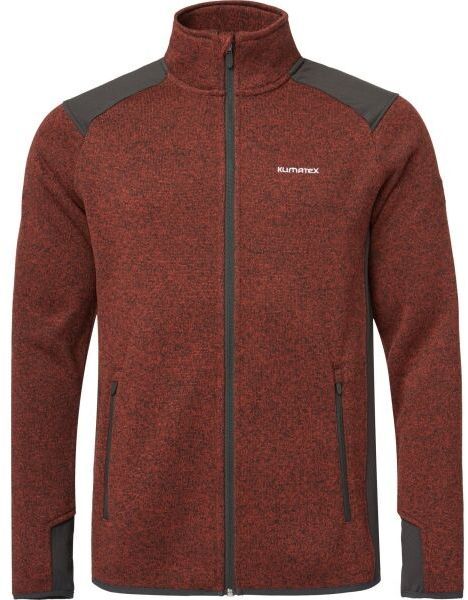 Klimatex NEVIS Pánsky kombinovaný sveter, hnedá, veľkosť XXL