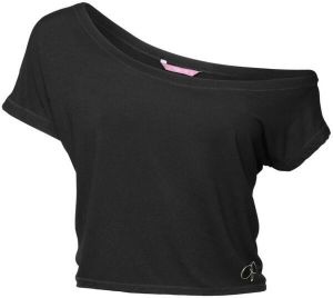 PAPILLON SHORT WIDE Dievčenské tričko, černá, veľkosť