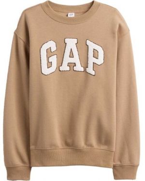 GAP HERITAGE CREW Dámska mikina, béžová, veľkosť