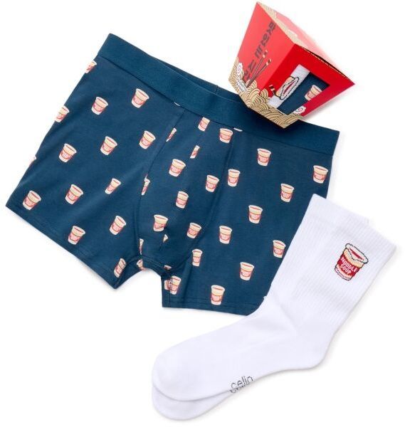 CELIO XMIBONODLE Set boxeriek a ponožiek, tmavo modrá, veľkosť