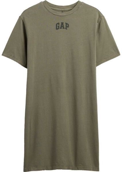 GAP V-FRCH LOGO TEE DRESS Dámske šaty, khaki, veľkosť