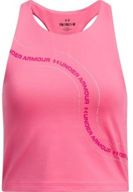 Under Armour MOTION BRANDED CROP Dievčenské tielko, ružová, veľkosť L