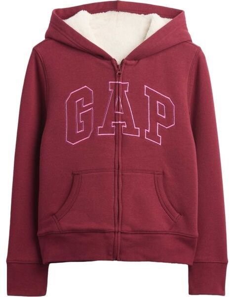 GAP V-FRCH LOGO COZY FZ Dievčenská zateplená mikina, vínová, veľkosť