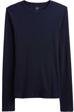 GAP V-FAST LS ESSENTIAL RIB TEE Dámske tričko, tmavo modrá, veľkosť