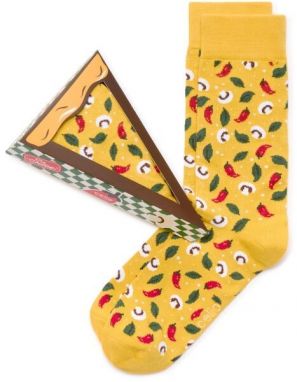 CELIO XMISOPIZZE Pánske ponožky, žltá, veľkosť