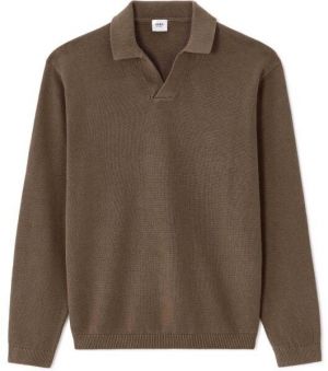 CELIO MERRYLE Pánsky bavlnený sveter, hnedá, veľkosť