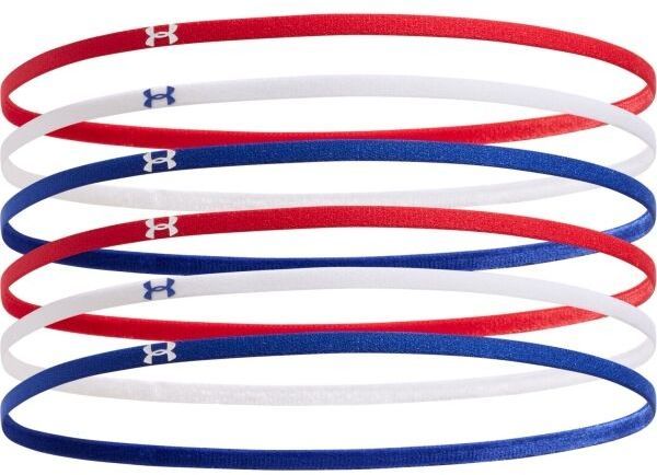 Under Armour MINI ELASTIC 6PK Dámske čelenky, červená, veľkosť