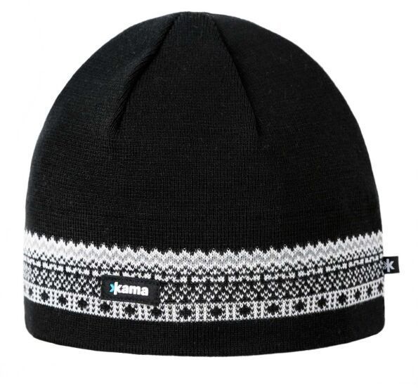 Kama MERINO Zimná čiapka, čierna, veľkosť