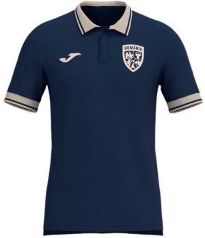 Joma FED. FUTBOL RUMANÍA STAFF FREE TIME SHORT SLEEVE POLO Pánske športové polo, modrá, veľkosť XXL