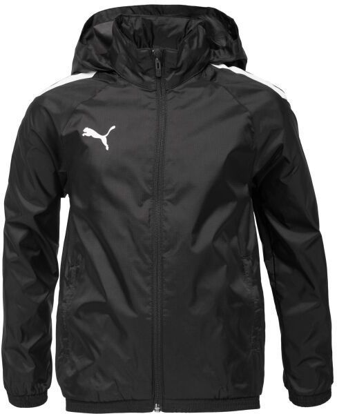 Puma TEAMLIGA ALL WEATHER JKT JR Chlapčenská bunda, čierna, veľkosť