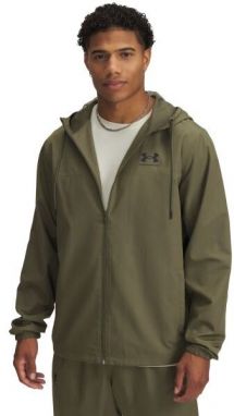Under Armour RIVAL WOVEN WINDBREAKER Pánska bunda, tmavo zelená, veľkosť