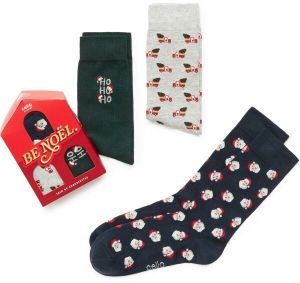 CELIO XMISOSANTA Pánske ponožky v darčekovom balení, tmavo modrá, veľkosť