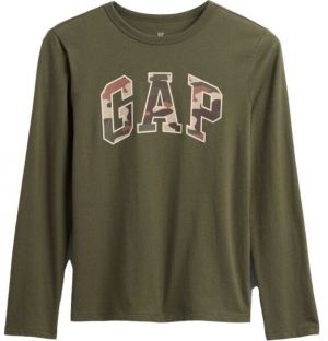 GAP V-FRCH LS LOGO VALUE TEE Chlapčenské tričko, khaki, veľkosť