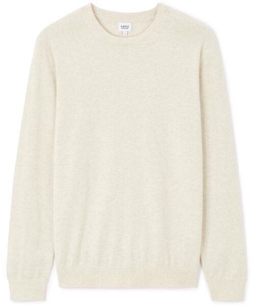 CELIO DECOTON Pánsky sveter, béžová, veľkosť