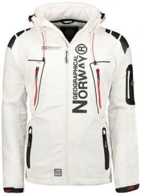 GEOGRAPHICAL NORWAY TECHNO HOODIE Pánska softshellová bunda, biela, veľkosť