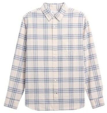 GAP V-LS STANDARD OXFORD Pánska košeľa, biela, veľkosť