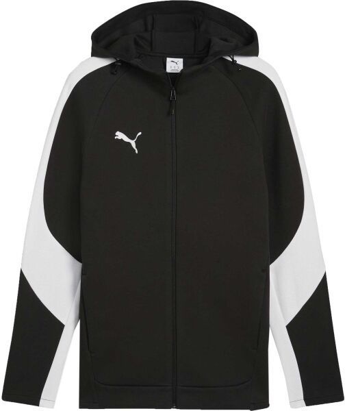 Puma TEAMEVOSTRIPE HOODED JACKET Pánska bunda, čierna, veľkosť