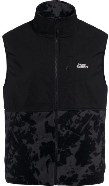 Horsefeathers DUVAL FLEECE VEST Pánska flísová vesta, čierna, veľkosť