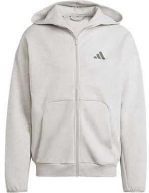 adidas FUTURE ICONS 3-STRIPES FULL ZIP HOODIE Pánska mikina, sivá, veľkosť