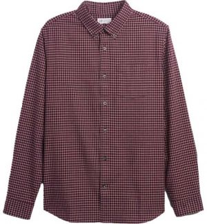 GAP V-LS STANDARD OXFORD Pánska košeľa, červená, veľkosť