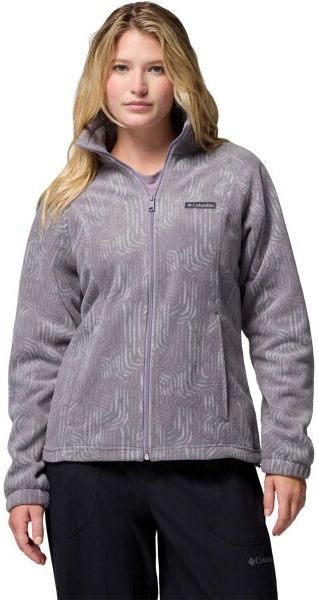 Columbia BENTON SPRINGS™ PRINTED FULL ZIP Dámska flísová mikina, fialová, veľkosť