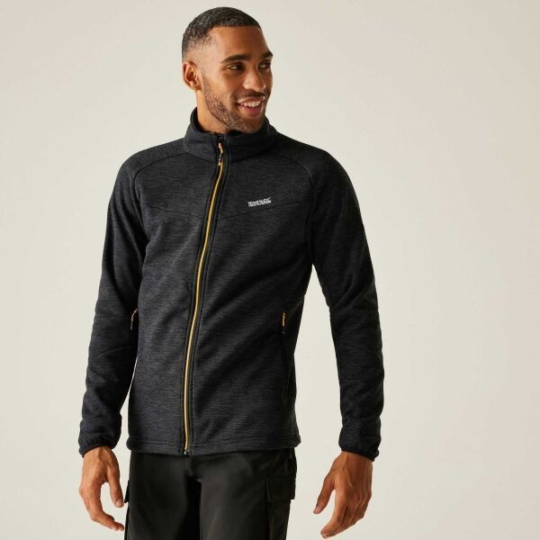 REGATTA OUTDOORS RIVAKE Pánska mikina, čierna, veľkosť