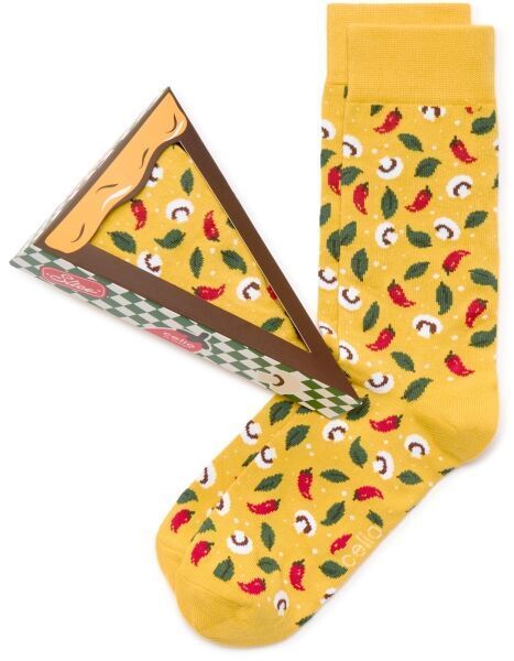 CELIO XMISOPIZZE Pánske ponožky, žltá, veľkosť