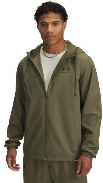 Under Armour RIVAL WOVEN WINDBREAKER Pánska bunda, tmavo zelená, veľkosť