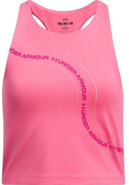 Under Armour MOTION BRANDED CROP Dievčenské tielko, ružová, veľkosť L
