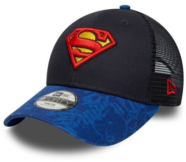 New Era SUPERMAN YOUTH TRUCKER 9FORTY Detská šiltovka, čierna, veľkosť YOUTH