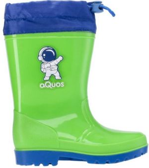 AQUOS RASTY K COLLAR Chlapčenské gumáky, zelená, veľkosť