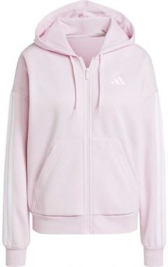 adidas ESSENTIALS FLEECE 3-STRIPES FULL-ZIP HOODIE W Dámska mikina, ružová, veľkosť