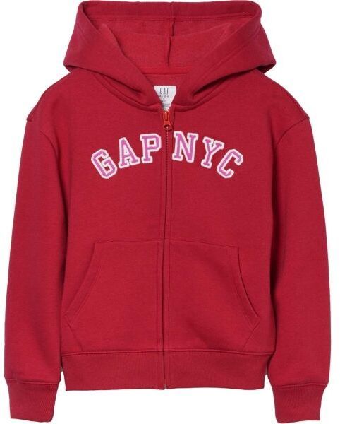 GAP V-FA LOGO HERITAGE FZ Dievčenská mikina, červená, veľkosť