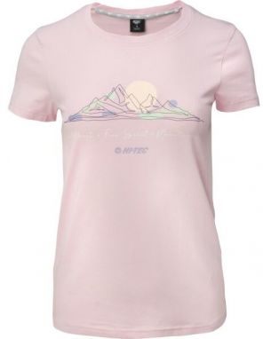 Hi-Tec VILDI Dámske bavlnené tričko, ružová, veľkosť
