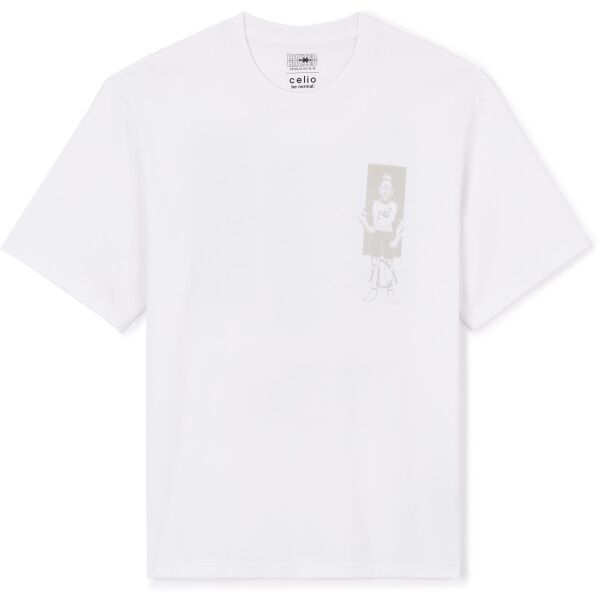 CELIO LLEHXH1 Pánske bavlnené tričko, biela, veľkosť