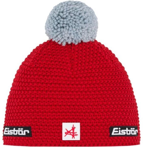 Eisbär JAMIE POMPON Pánska zimná čiapka, červená, veľkosť