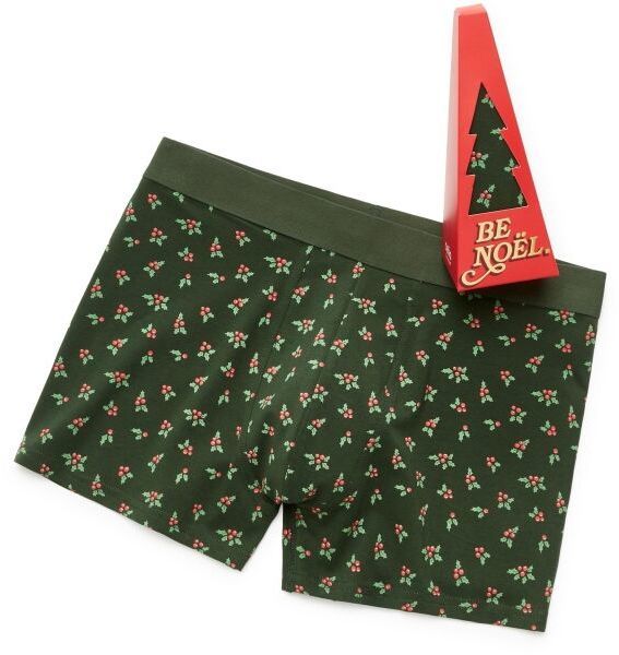 CELIO XMIBOHOLLY Pánske boxerky v darčekovom balení, khaki, veľkosť