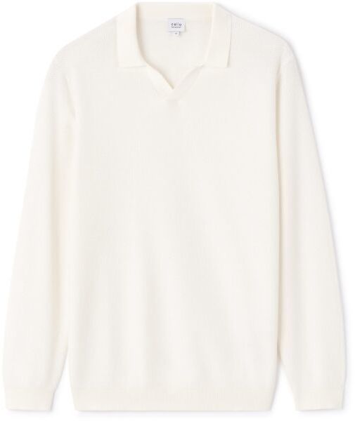 CELIO LEBIREQUIN Pánsky pletený sveter, béžová, veľkosť