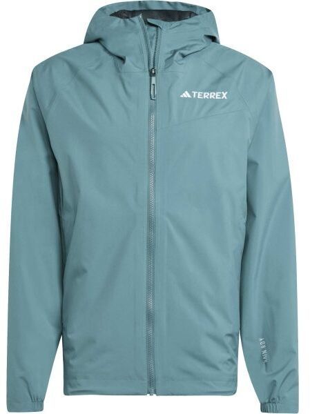 adidas TERREX MULTI 2L RAIN.DRY Pánska nepremokavá bunda, tyrkysová, veľkosť XXL